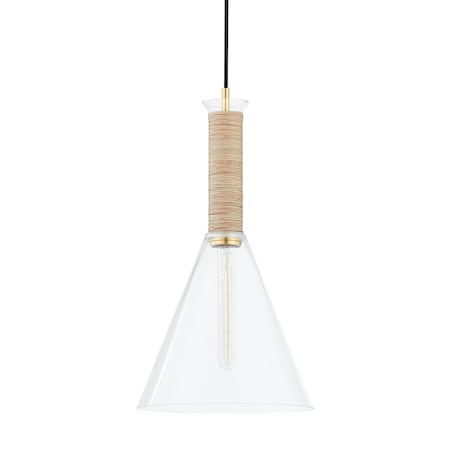 Mitzi Besa 1 Light Pendant 21, 25 In. Aged Brass H622701S-AGB