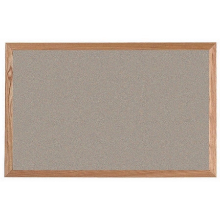 Aarco VIC Cork Bulletin Board w/ a Red Oak Frame w/ a Clear Lacquer Finish, Brown Rice 24''Hx36''W OW2436187