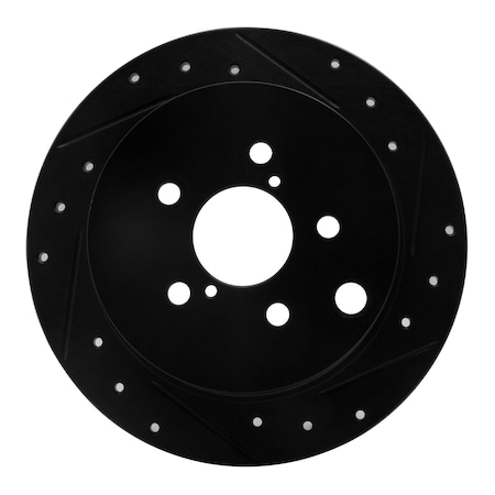 Dynamic Friction Co DFC Brake Rotor - Drilled and Slotted - Black 633-13025R