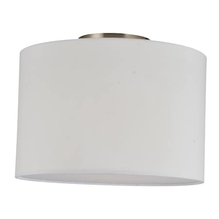 Sunlite White Semi-Flush Fabric Drum Ceiling Light Fixture, E26 Base 120V Residential Commercial Use 90166-SU