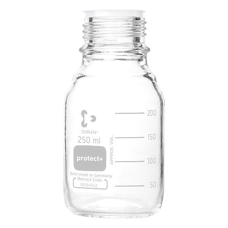 Duran Safety Coated Btl, Boro Gls, 143mm H, PK10 218053688