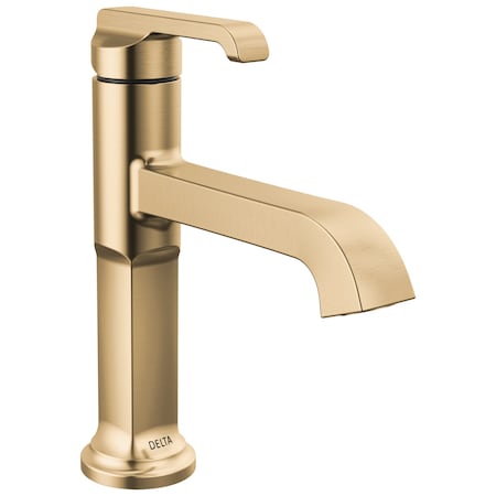 Delta Tetra Single Handle Bathroom Faucet In Lumicoat Champagne Bronze 589-CZ-PR-LPU-DST