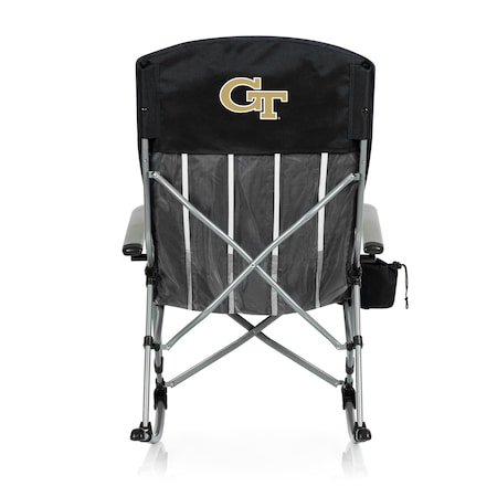 NCAA Georgia Tech Yellow Jackets Outdoor Rocking Camp Chair - XL Heavy Duty Camping Chair