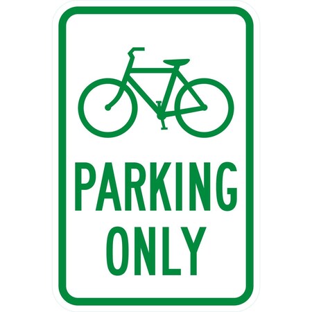 Lyle Parking Only (W/Sym), 12x18, Engineer Grade, White G-3440-EG_12x18
