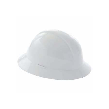 North A119R Type II Hard Hat, 6 point suspension, Full Brim, White, w/Foam Liner, 12PK 068-A119R010000