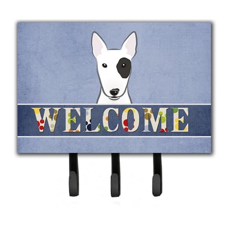 Carolines Treasures Bull Terrier Welcome Leash and Key Holder BB1395TH68