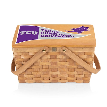 Picnic Time Family Of Brands NCAA TCU Horned Frogs Poppy Personal Picnic Basket 124-00-299-844-0