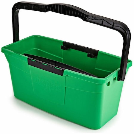 Unger 3 gal Rectangular Bucket, Green, Polypropylene QB12B