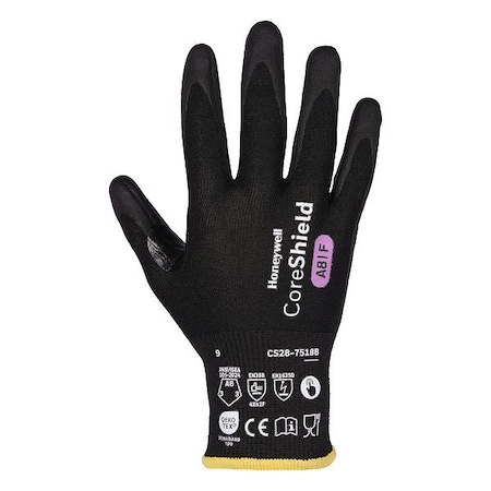 Honeywell Cut Protection Glove, Cut Level A8 , Nitrile Foam , Foam , M 1 PR CS28-7518B-8