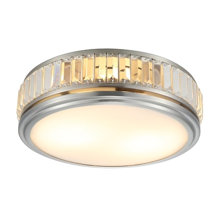 Good Housekeeping Crystal Bath fan with light in Brushed Nickel 91043