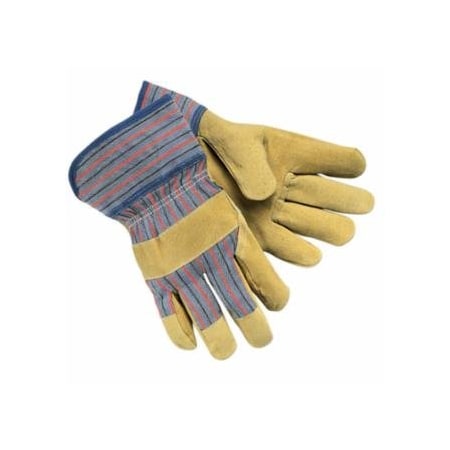 Mcr Safety Grain Leather Palm Gloves, Large, Economy Grain Pigskin, 12PK 127-1950L
