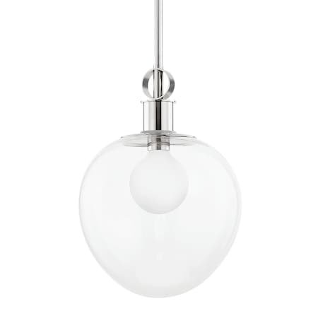 Mitzi Anna 1 Light Pendant 19.75 In. Polished Nickel H736701L-PN