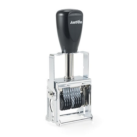 Justrite Alphanumeric Stamp, Metal, 8 in Overall H 049118