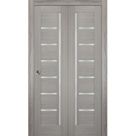 Sartodoors Sliding Closet Bi-fold Doors Solid Core Modern Interior QUADRO4088BF-SSS-56 x 96 (2* 28x96)