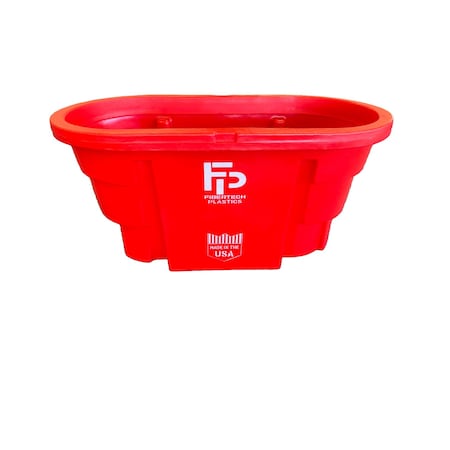 Fibertech Plastics Stock Tank-Oval 2x2x4, Natural FP.STO-NA.224wtih plug1.25