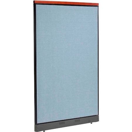 Global Industrial Interion Deluxe Office Partition Panel with Pass Thru Cable, 48-1/4"W x 101-1/2"H, Blue 695789DPBL