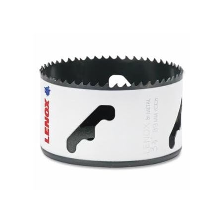 Lenox Bi-Metal SPEED SLOT Hole Saw, 3-1/2 in dia, 1-1/2 in D, 1-5/8 in L, Unarbored 433-3005656L