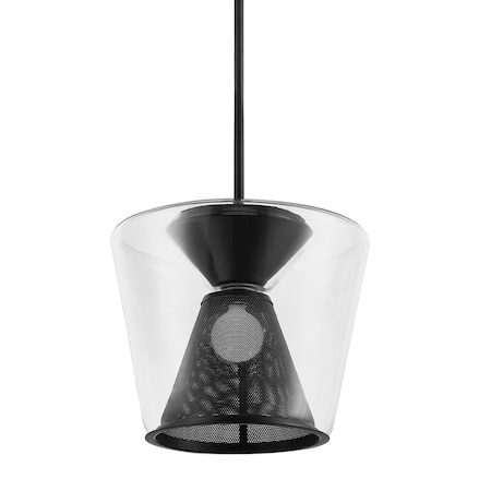 Troy Lighting Berlin 1 Light Pendant 15.5 In. Soft Black F5852-SBK