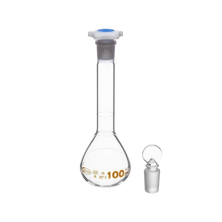 United Scientific Volumetric Flask, Class A, Individually Certified, Wide Mouth, 100 mL FGWM100