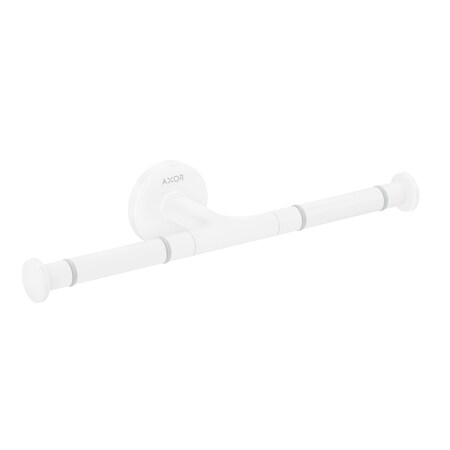 Axor Universal Circular Double Toilet Paper Holder in Matte White 42857700