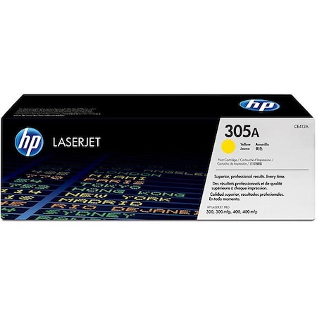 Hp 305A (CE412A) Yellow Original LaserJet Toner Cartridge (2,600 Yield) CE412A