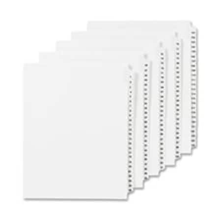 Workstationpro Numeric Divider, 16, Side Tab, 11 in. x 8.5 in., 25-PK, White, 25PK TH517523
