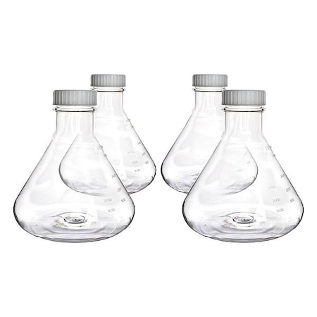 Eisco Scientific Erlenmeyer Flask, Colorless, 234 mm H, PK4 CH5236PK04