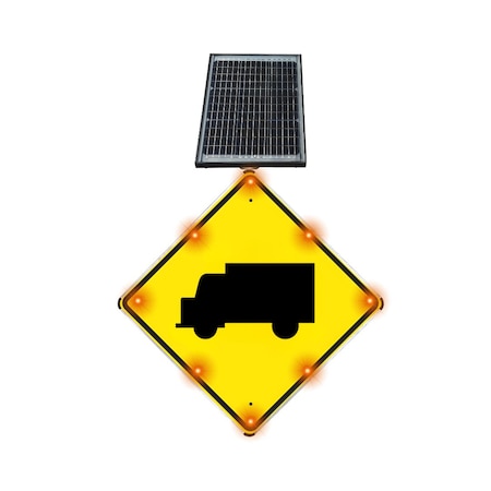 Stop-Lite LED Solar Truck Crossing Sign 24 in (HIP) SS-W11-10-2400HA