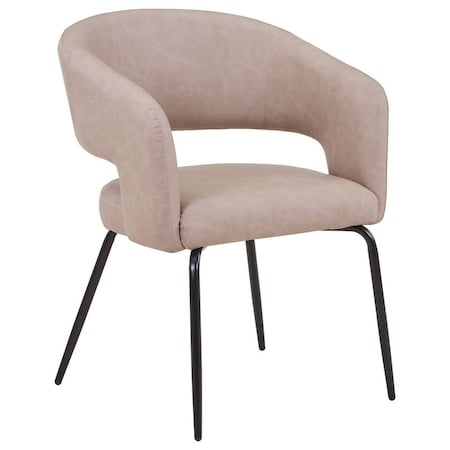 Leisuremod Gavin Series Modern Chair Black Frame in Taupe GDC52TP