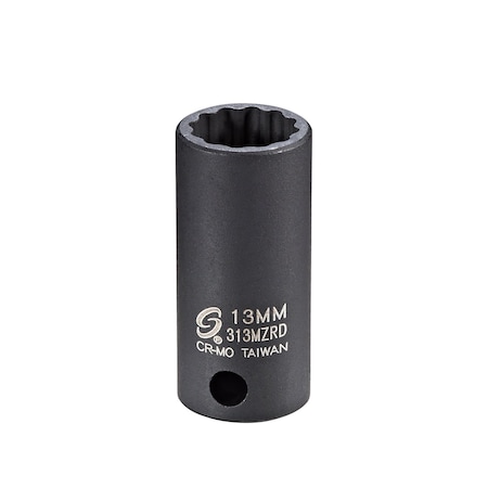 Sunex 3/8 in Drive 13Mm 12Pt Semi-Deep Impact Socket 313MZRD