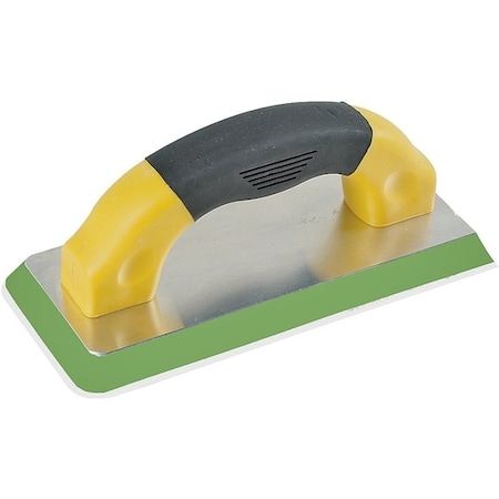 M-D Building Products Grout Float, 9 in L, 4 in W, Comfort-Grip Handle, Rubber, Black/Green/Yellow 49829