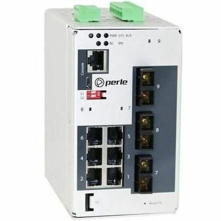 Perle Systems IDS509F3C2MD2SD20 6PORT MANAGED SWITCH GE RJ FE SC 2XMM SM20KM CTMP 07013910