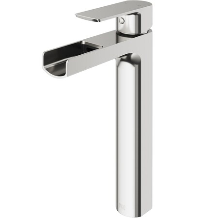 Vigo Amada Single Handle Single-Hole Bathroom Vessel Faucet in Brushed Nickel VG03026BN