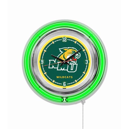 Holland Bar Stool Co Northern Michigan University Double Neon 15" Clock Clk15NorMic