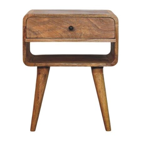 Homeroots 22" Brown Solid Wood Two Drawer Nightstand 701732