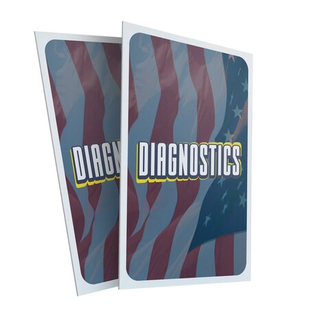 Signmission Diagnostics, Plastic Signs Only 24 Inch x 36 Inch, Corrugated Plastic, 2PK CSB-2436-2PACK-30369
