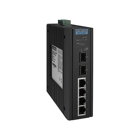 Advantech 4GE PoE + 2G SFP Ind. Unmanaged Switch EKI-2706G-2FPI-A