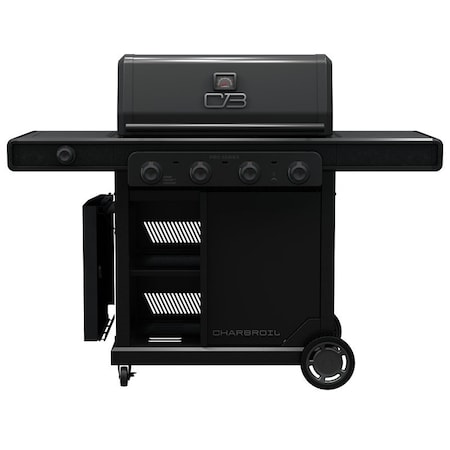 Char-Broil Pro Series Gas Grill with Side Burner, 32,000 Btu , Liquid Propane, 4 -Burner, Steel Body, Black 463281024
