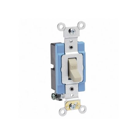 Leviton Toggle Switch, 15 Amp, 120/277 Volt, Ivory 1201-2I