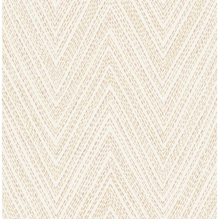 A-Street Prints Lainey Apricot Stitched Chevron Wallpaper 4147-27371