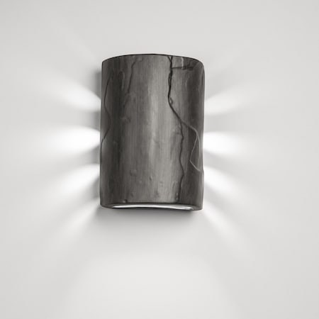 Luxury Lighting Masons Select 10 in Tall Ceramic Backlit Slate Look Outdoor Wall Light, Rubbed Pewter Paint Finish SL510-APew-ud-7