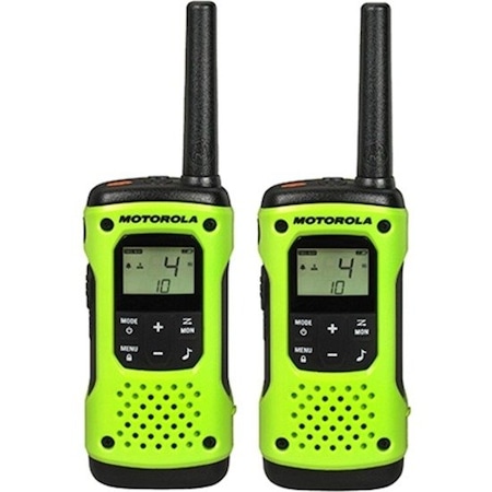 Motorola Two Way Radio, Green, NiMh or Alkaline, PK2 T605