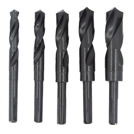 Drill America 5 Piece Metric HSS Drill Bit Set with 1/2" Shank (14.00mm - 18.00mm) DWD14-18MM-SET