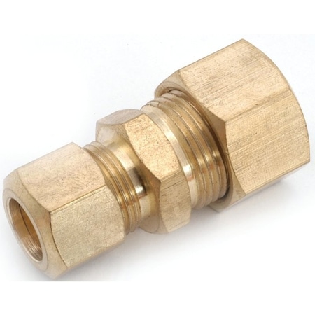 Anderson Metals Tube Reducing Union, 58 x 38 in, Compression, Brass 750082-1006