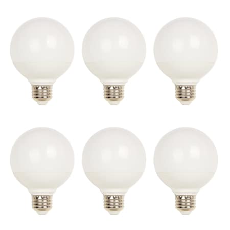Westinghouse 6W 75W Eq. Bright White Light G25 Dimmable LED Light Bulb, Medium Base, 6PK 5323020