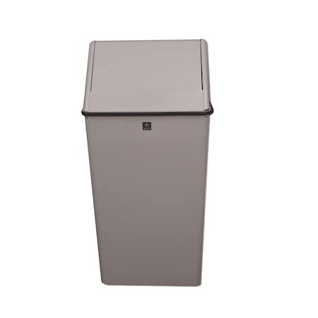 Witt Industries Slate Square Hamper with Swingtop 1311HTSL