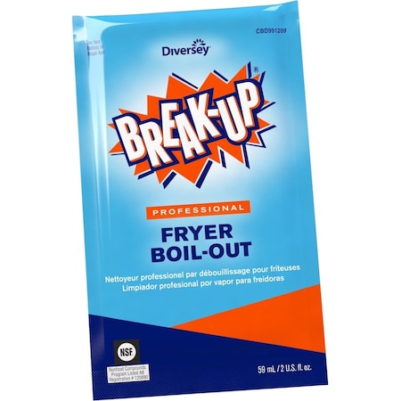 Diversey Break-Up, Pro Fryer, Boil-Out, 2oz, PK36, Packets, 2 fl oz (0.1 quart), 36 PK CBD991209