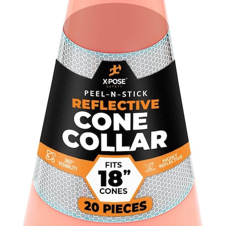 Xpose Safety Traffic Safety Cone, PVC, 18 in Height, 11 in Length, Orange 20 PK RC18-6-20-X-S