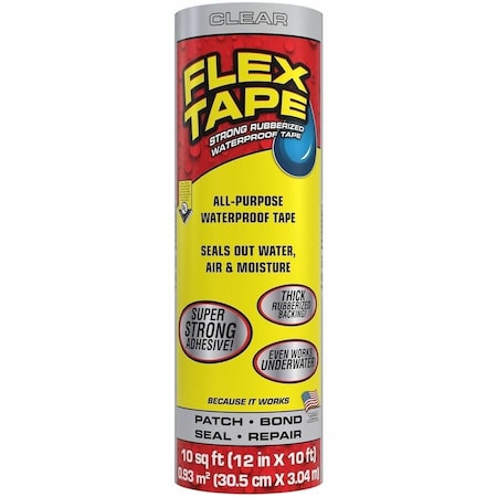 Flex Seal Flex Tape Clear 12in x10ft, 4PK TFSCLRR1210