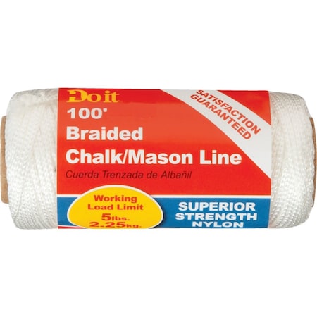 Do It Best 100 Ft. Braided Nylon Chalk/Mason Line 307055